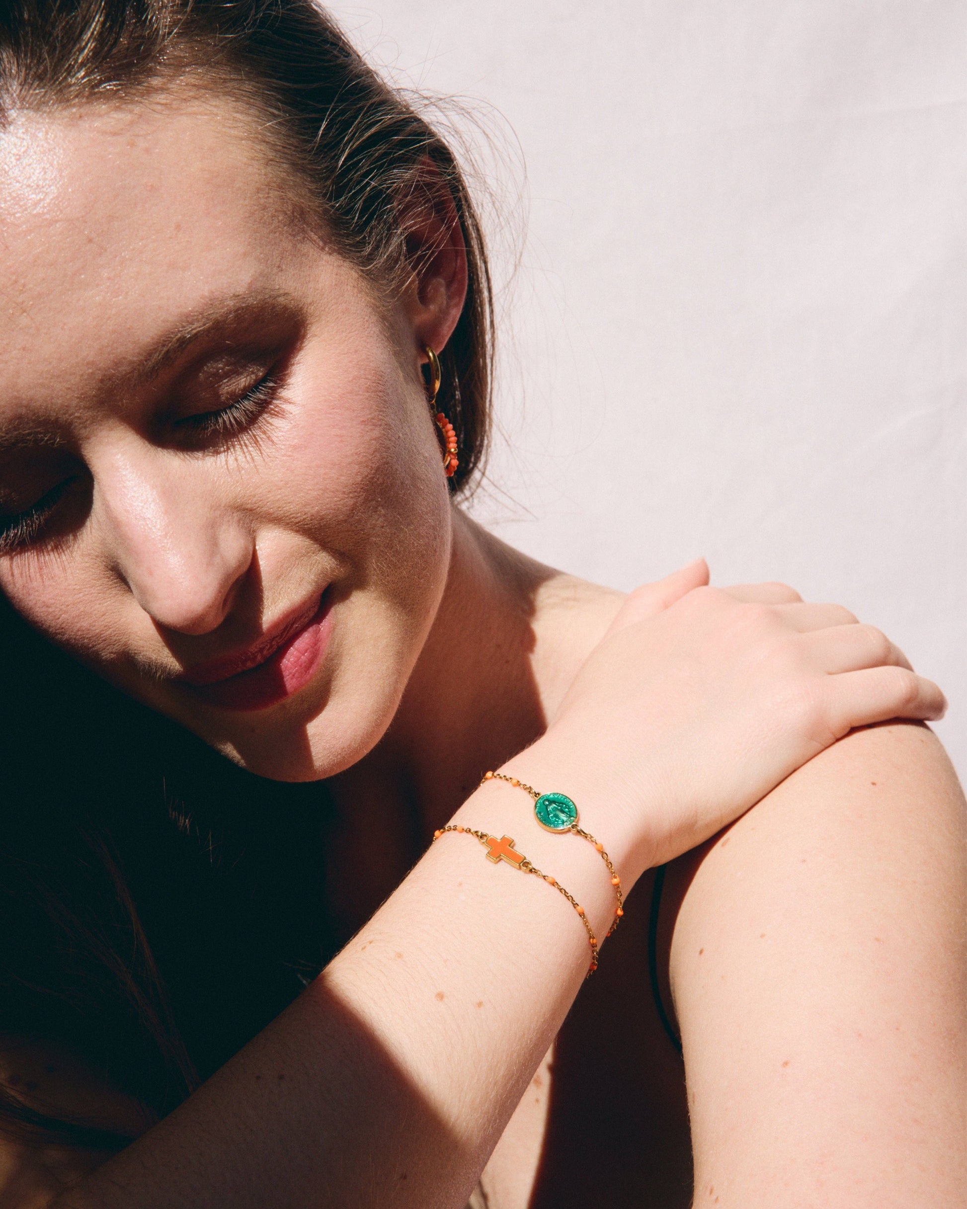 Bracelet Cruz Castelo — Orange