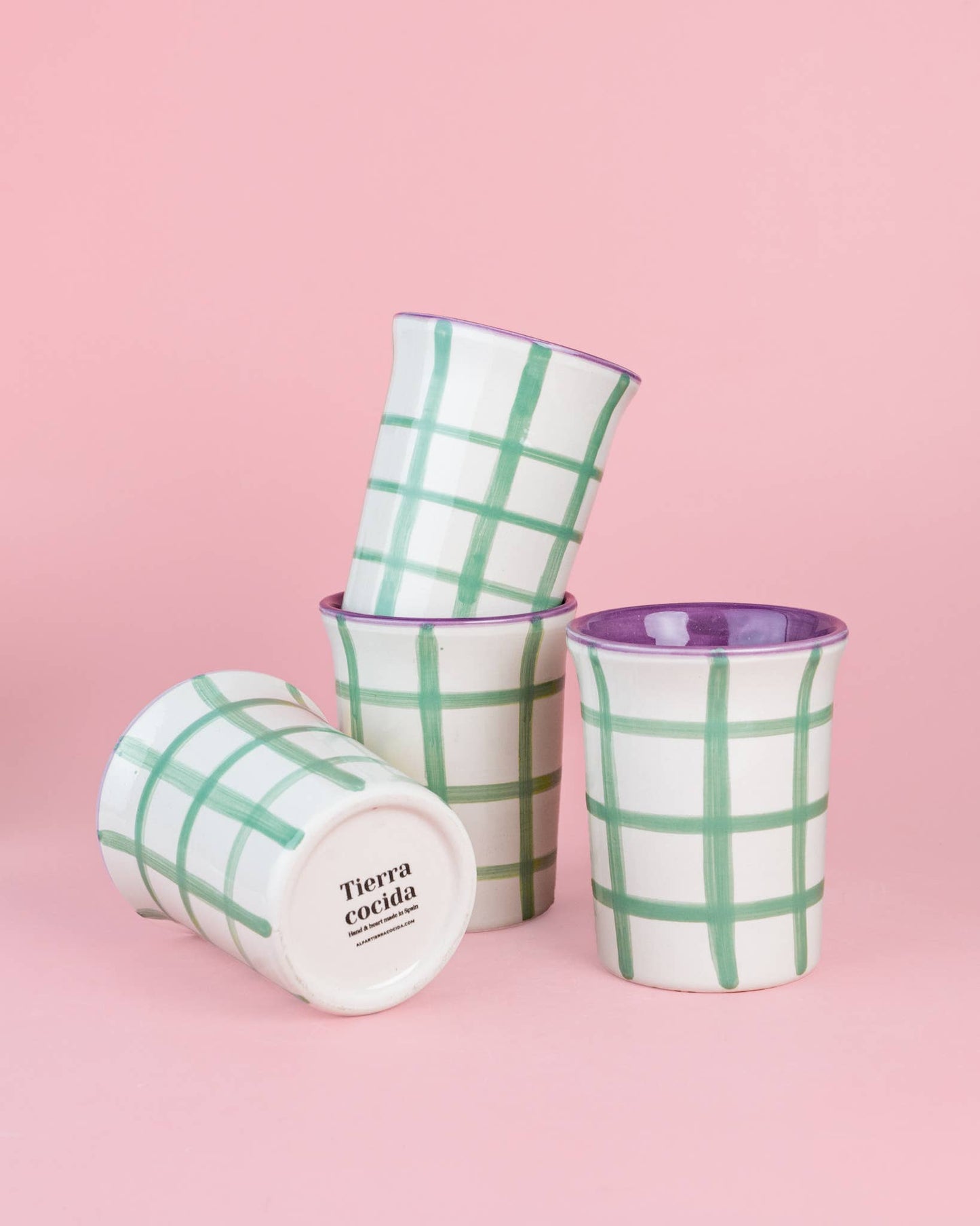 Hand-Painted Ceramic Cup — Esmeralda