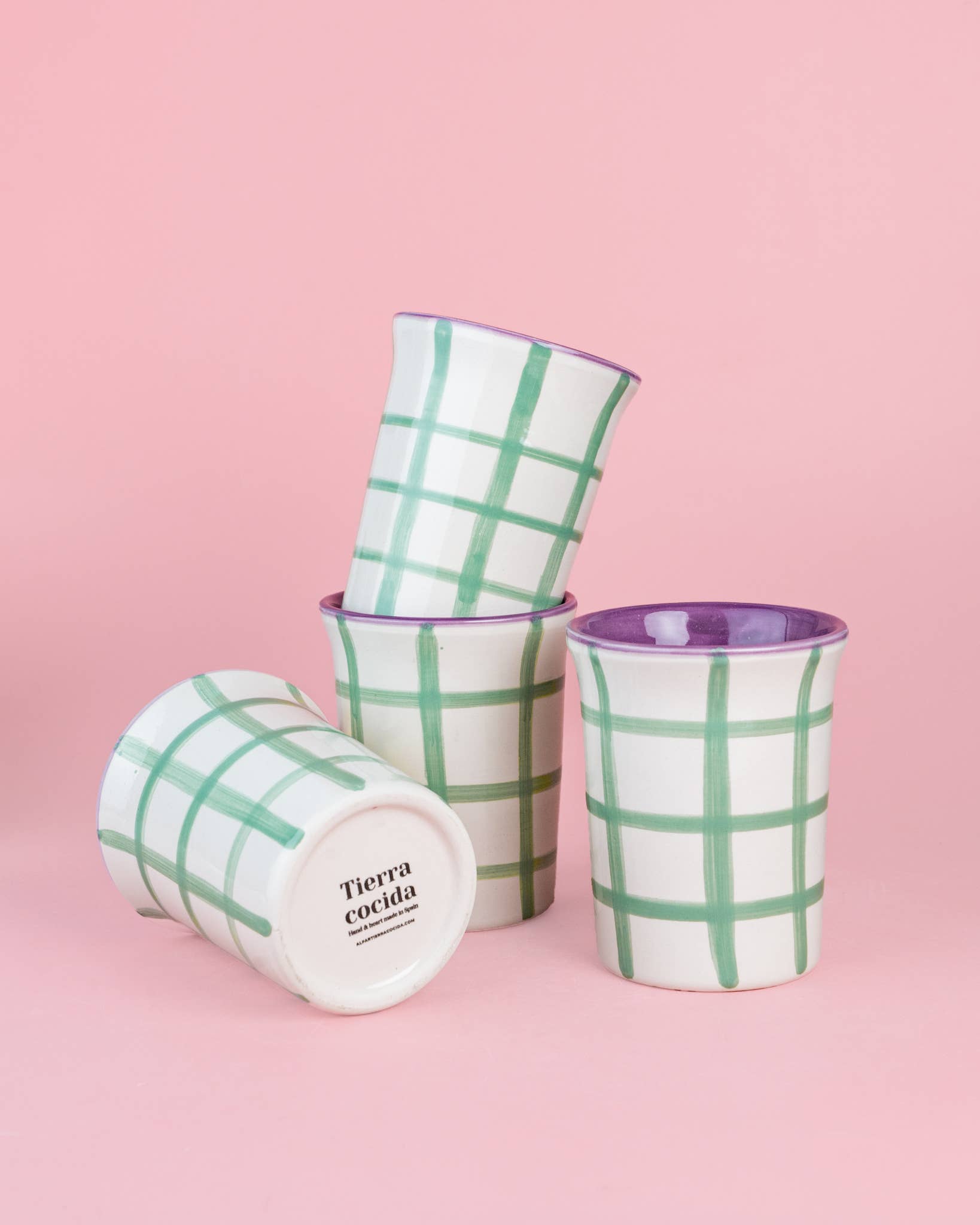 Hand-Painted Ceramic Cup — Esmeralda