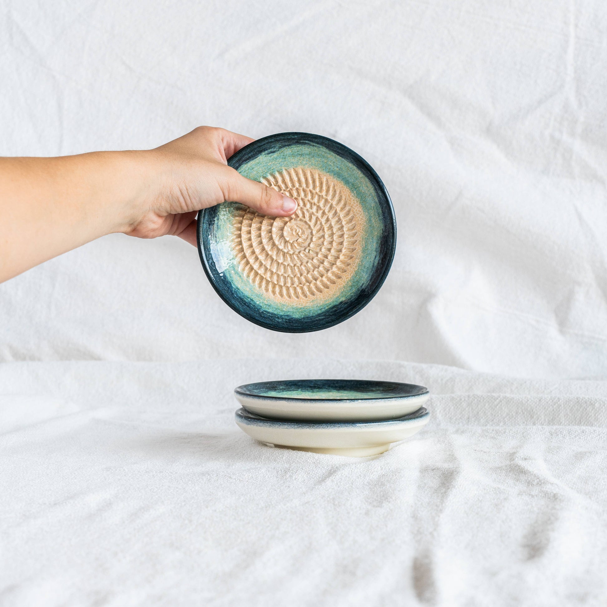 Small Ceramic Garlic Grater Plate — Brisa