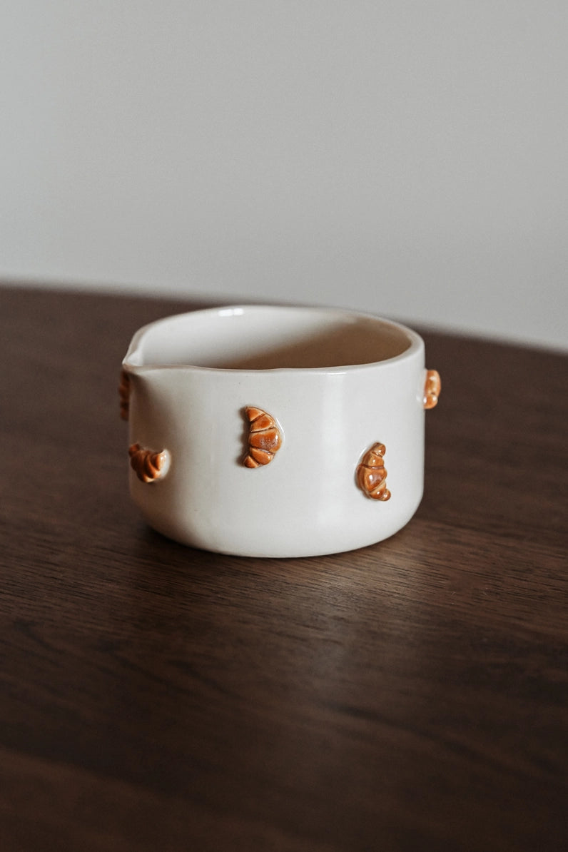 Matcha Bowl Croissant — Handmade Stoneware
