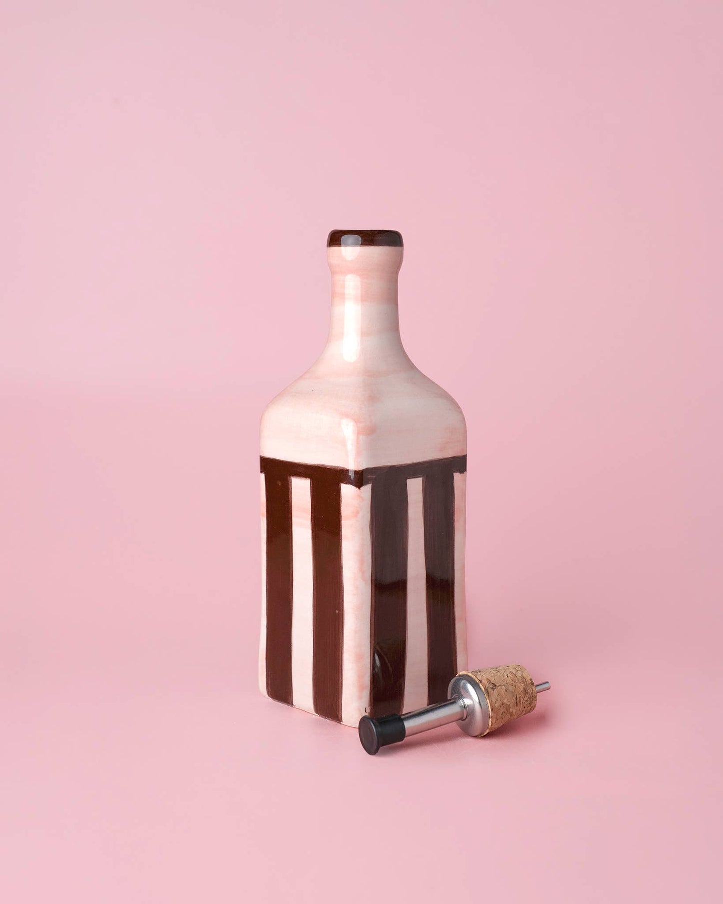 Ceramic Olive Oil Dispenser 475 ml — Chocolate
