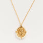 Santa Maria Bora Bora — golden medal necklace with stones