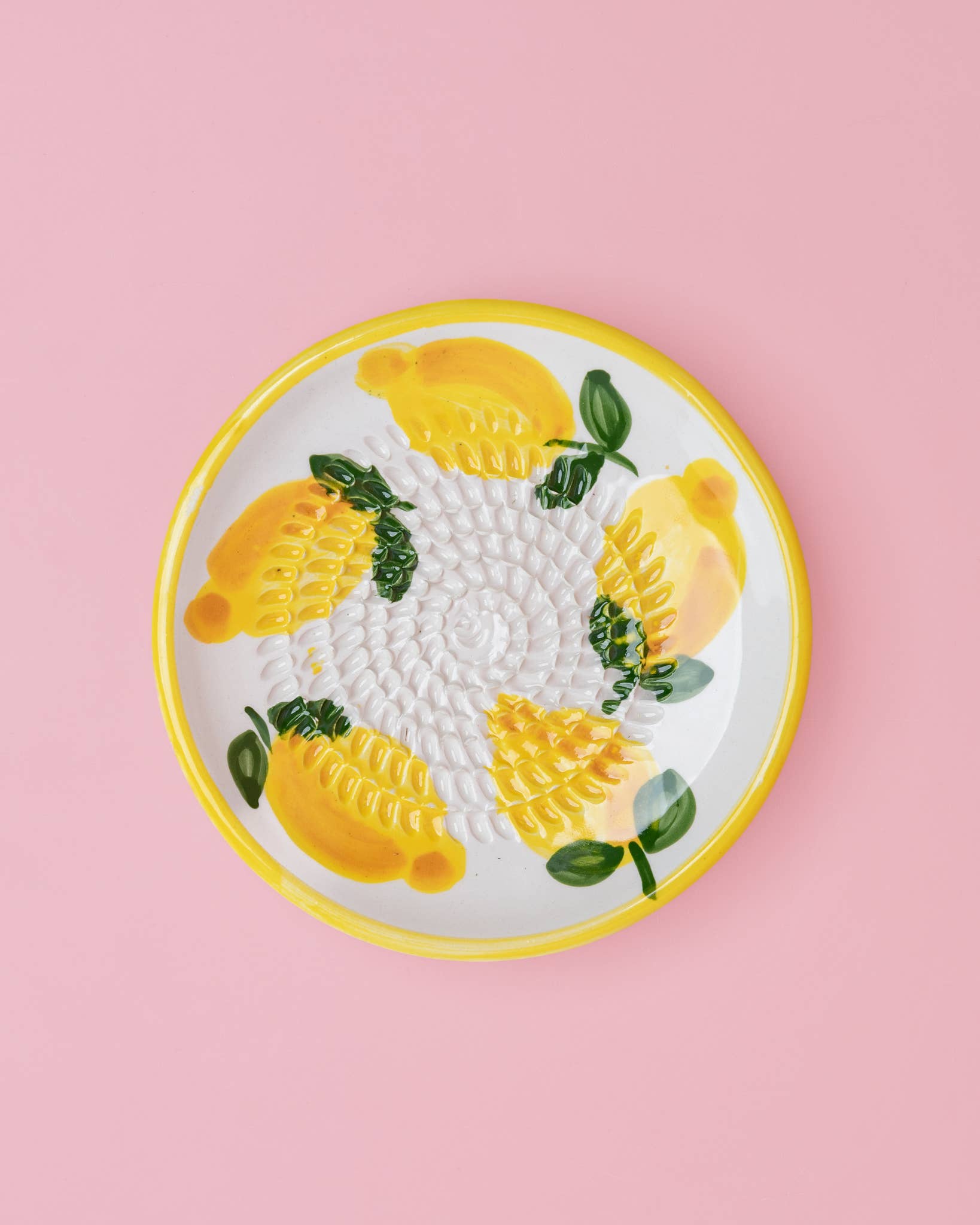Small Ceramic Garlic Grater Plate — Limone
