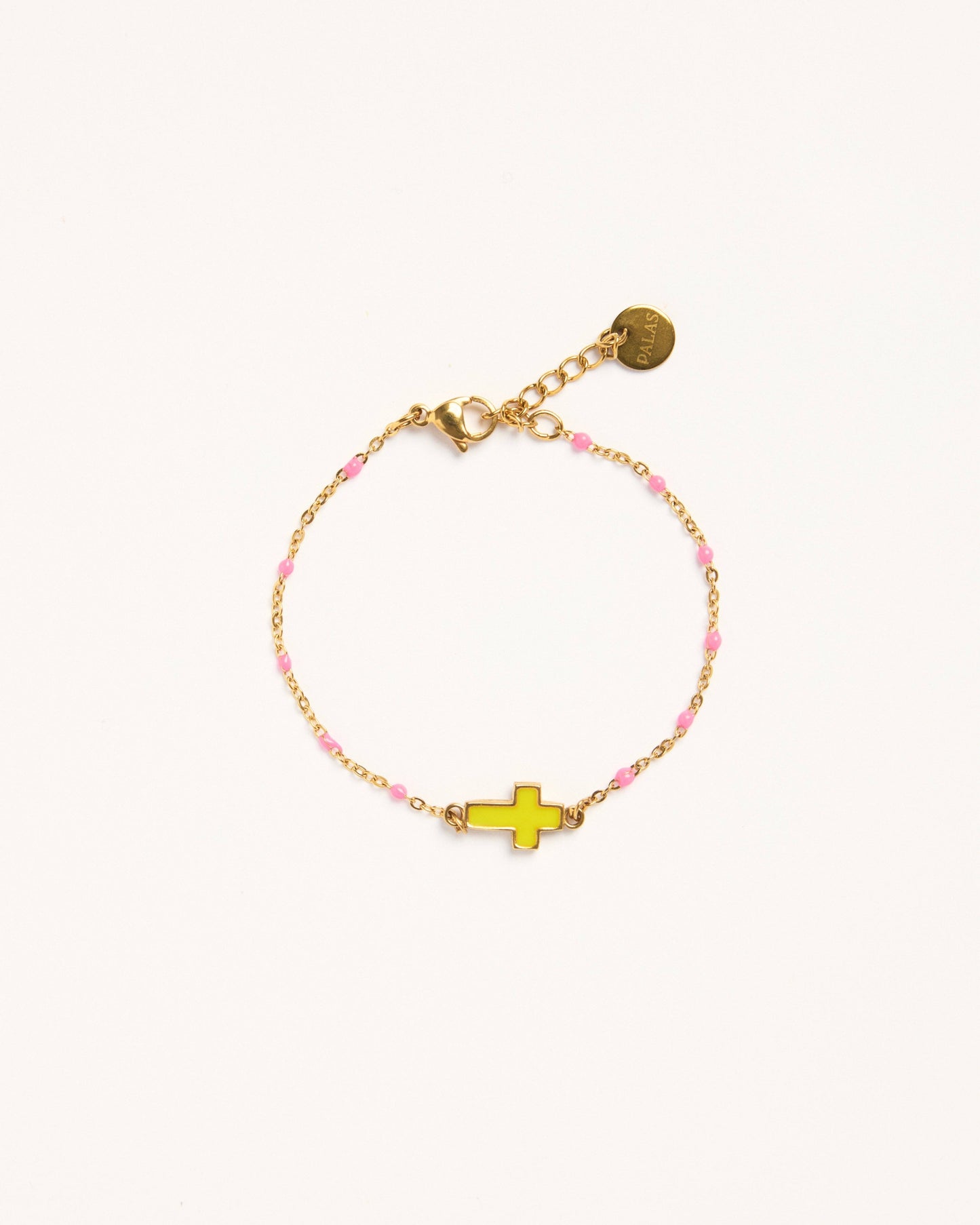 Bracelet Cruz Castelo — Pink & Amarelo