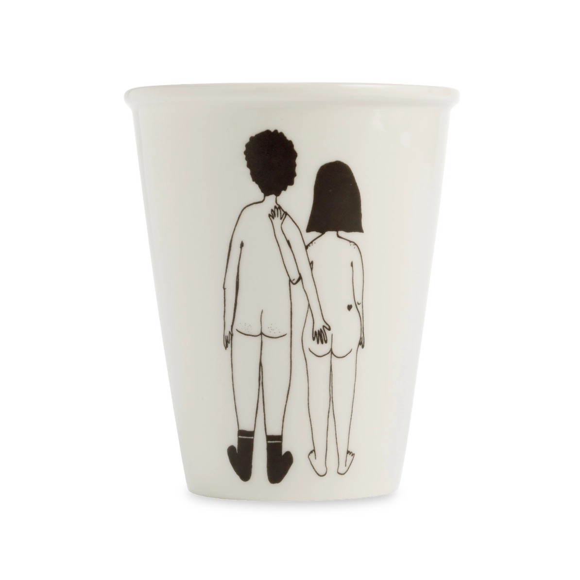 Naked Couple Mug (Back) — Porcelain