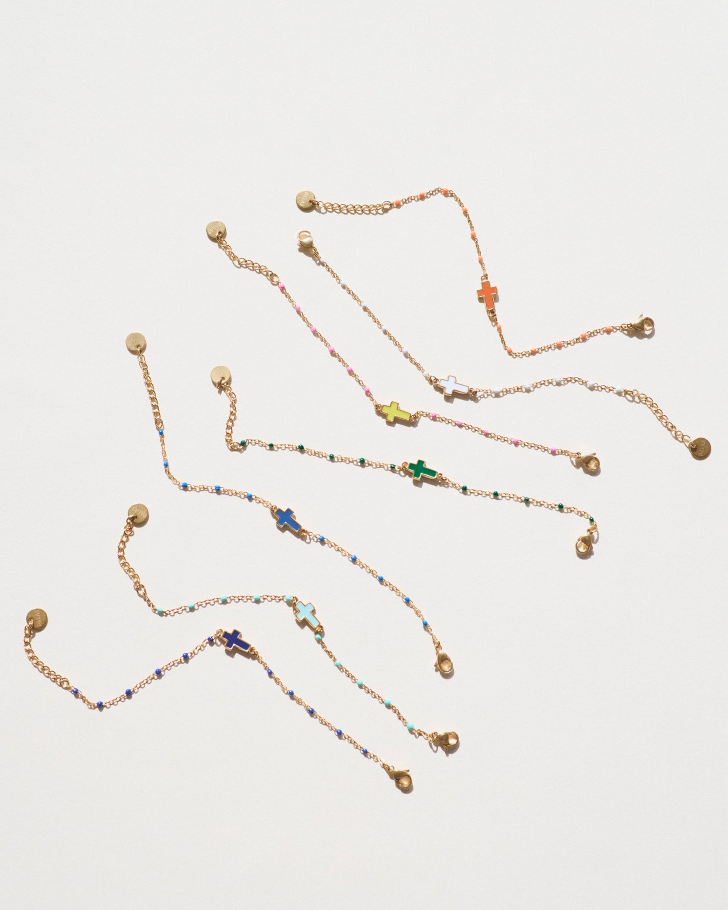Bracelet Cruz Castelo — Pink & Amarelo